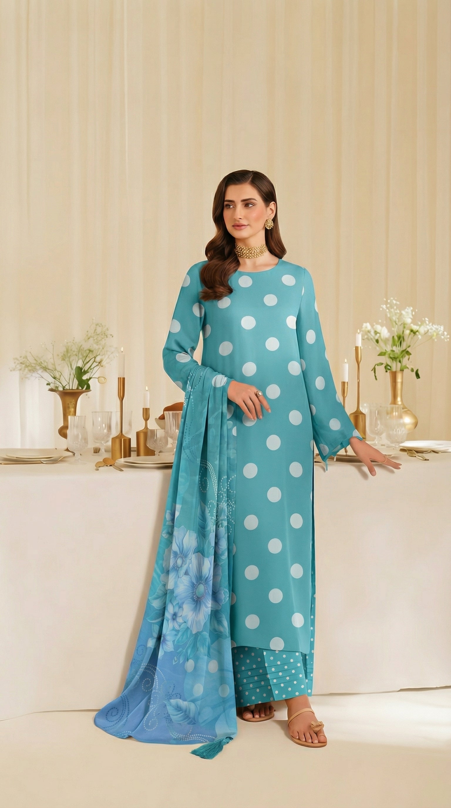 Fatima Volume 3103 – Printed Lawn Unstitched 3 Piece Suit with Voil Dupatta