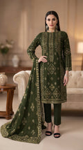 Emerald Grace — Embroidered 3-Piece Suit