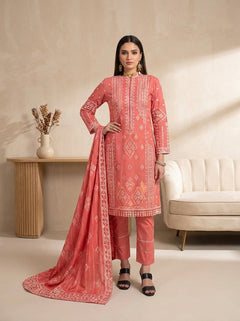 Coral Reverie — Embroidered 3-Piece Suit